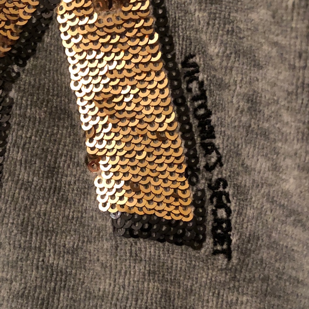 PINK Victoria's Secret Gray Faux Fur Lined Zip Up Hoodie - Picture 7 of 9